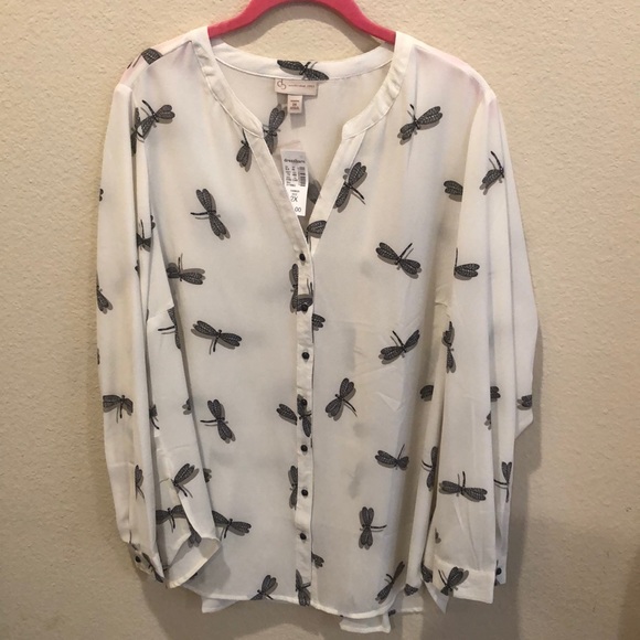 Dress Barn Tops - Dress Barn Dragonfly Blouse